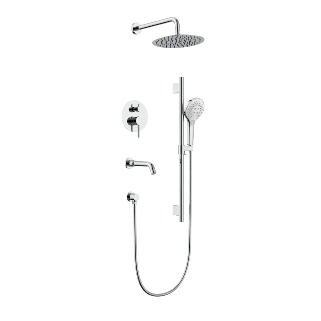 Ensemble de robinetterie de bain/douche ROMA 3 fonctions - Chrome