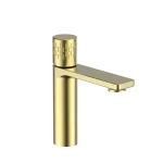 Robinet de vanité monotrou Romy - Or satiné