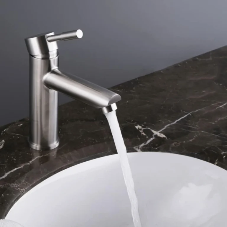 Robinet de vanité monotrou Roncourt - Nickel brossé