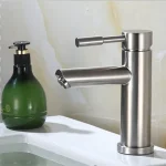 Robinet de vanité monotrou Roncourt - Nickel brossé