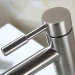 Robinet de vanité monotrou Roncourt - Nickel brossé