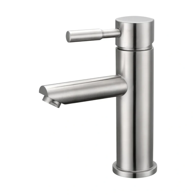 Robinet de vanité monotrou Roncourt - Nickel brossé