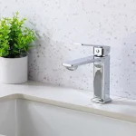 Robinet de vanité monotrou Rosana - Chrome