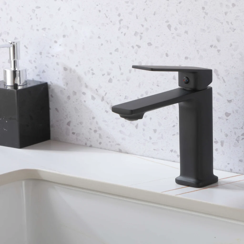 Robinet de vanité monotrou Rosana - Noir