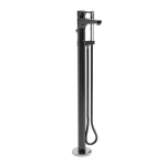 Robinet de bain autoportant - Kontour - Noir et Chrome