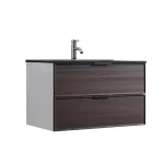 Vanité de salle de bain 30 pouces Borealis - Noyer noir