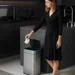 Poubelle intelligente sans contact 50L - Acier inoxydable