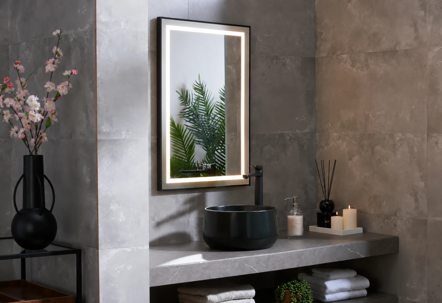 Miroirs LED modernes pour salle de bain